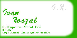 ivan noszal business card